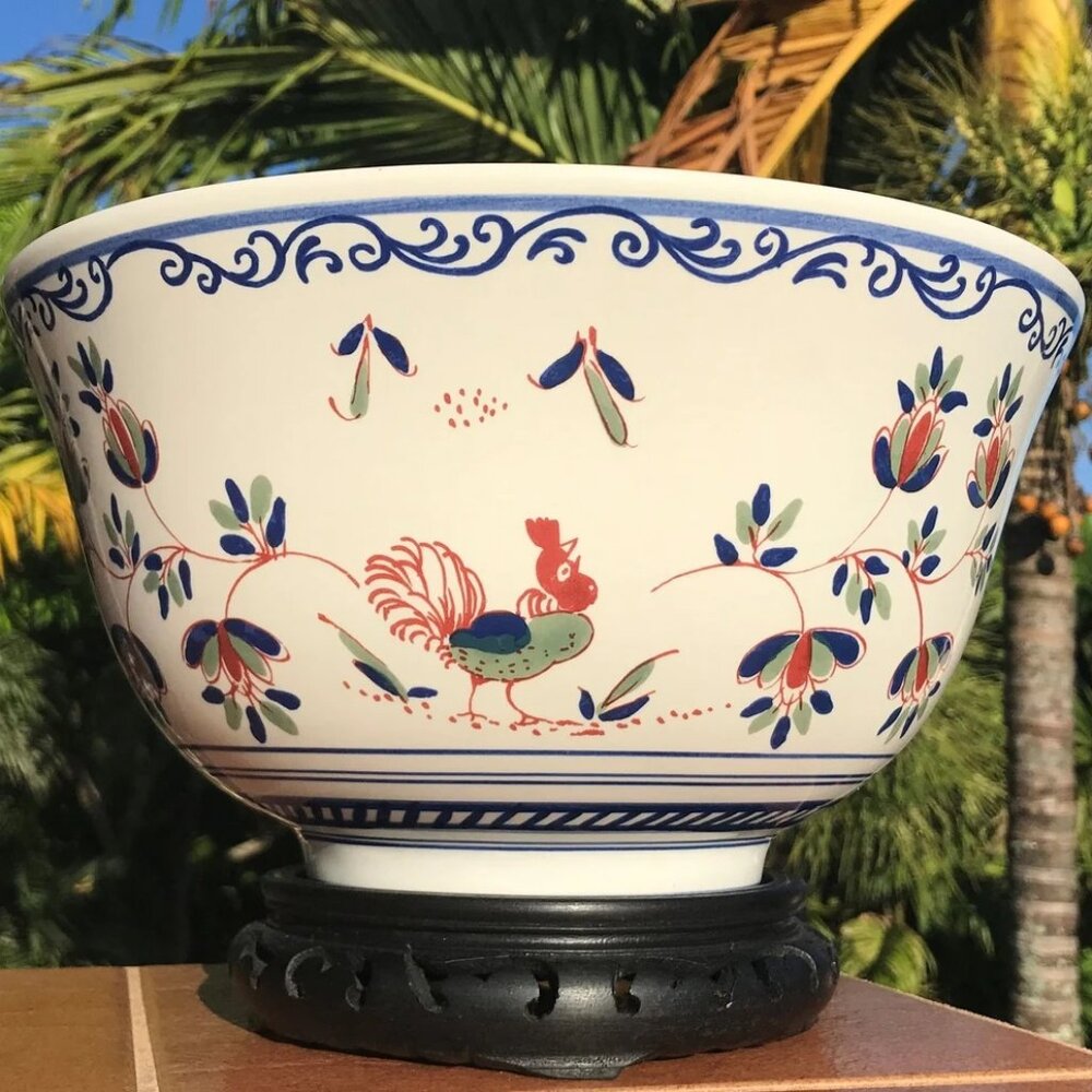 HUGE! Winterthur Museum Lambeth Delft Punch or Fruit Bowl by Royal Goedewaagen